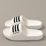 Unisex Superstar Eva Slides - Comfortable, Non-Slip Thick Sole Slippers For Indoor & Outdoor Use, Black & White Striped Design, Lightweight And Machine Washable, House Slippers - Image 5