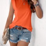 Solid Crew Neck Vest, Casual Sleeveless Comfy Vest For Summer, Women'S Clothing