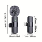Professional Wireless Lavalier Microphone For Smartphones, Tablets, Cameras, Wireless Omnidirectional Recording Microphone For Video Interviews, Podcasts And Vlogs - Image 2
