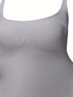 Plus Size Simple Shapewear Bodysuit, Women'S Plus Solid Tummy Control Butt Lifter Thigh Slimmer Full Body Shaper - Image 10