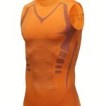 1Pc Men'S Sports Compression Tank Top Basketball Athletic Sleeveless Shirt Training Vest, Moisture-Wicking Stretch Wide Shoulder Breathable Base Layer For Fitness