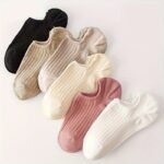 6-Pack Women'S Low-Cut Ankle Socks - Elegant Special Series, 6 Solid Colors (Black, Pink, Beige, Light Grey, White, Dark Brown) - Soft Breathable Comfort Fit, Minimalist Design For Everyday Casual & Formal Wear - Image 2