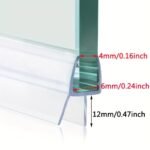 2Pcs Shower Door Bottom Seal, 1/4" X 19.68" Keep Bathroom Dry, Stop Shower Leaks, Glass Shower Door Seal Strip - Image 3
