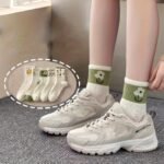 5 Pairs Of Floral Mid-Calf Socks For Women - Image 3