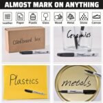 10Pcs Black Permanent Markers Fine Tip, Waterproof, Smear Proof, Quick Drying For Office School Supplies - Image 4