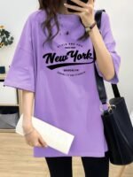 Trendy American Retro Short-Sleeve T-Shirt For Women, Summer 2024 New Design, Niche Korean-Style Half-Sleeve Top. - Image 3
