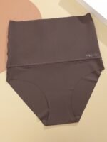 Solid Color High-Waisted Panties, Seamless Daily Comfort Briefs - Image 4