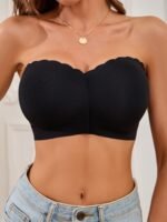 Solid Seamless Strapless Front Closure Wireless Strapless Bra, Sexy Comfy Push Up Bra, Women'S Lingerie & Underwear - Image 9