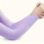 1 Pair Unisex Summer Ice Sliky Fiber Fabric Arm Sleeves - Lightweight, Breathable Compression Arm Covers For Outdoor Activities, Sports & Daily Wear, Black, Outdoor Arm Protection, Sleek Design, Flexible Fit - Image 13