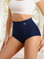 Meiyating Women'S High-Waisted Tummy Control Briefs - Ultra-Soft Seamless Underwear, Breathable No-Liner Design For All-Day Comfort, Elegant Solid Color (Black), Tummy Control Underwear, Comfortable Daily Wear, Sleek Highwaist, Smooth Fabric - Image 7