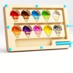 Wooden Puzzle Maze Toy, Focusing On Training Color Classification, Numerical Calculation, Suitable For Children Over Three Years Old To Walk In The Maze Magnetic Ice Cream Christmas, Birthday Gifts, Best For Christmas - Image 6
