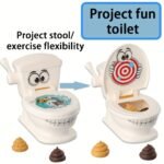 Poop Shooting - Fun Family Game - Fast Crazy Poop Shooting Game For Youngsters - Includes 1 Toilet, 2 Quick Launchers, 6 Soft Plastic Toy Poops, Suitable For 3 4 5 6 7 8 9 Years Old Boys And Girls Toy Gift - Image 8