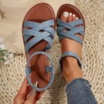 European And American New Large Size Women'S Shoes Ladies Flat Sandals Beach Slippers Summer - Image 23