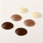 1Pc Seamless Silicone Nipple Covers, Invisible & Reusable Anti-Convex Pasties In Light Beige, Skin-Tone, And Dark Brownish-Red, Hand-Washable Women'S Lingerie Accessories - Image 2