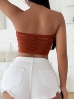 Hollow Mesh Tube Bra, Sexy & Breathable Wireless Bandeau Bra, Women'S Lingerie & Underwear - Image 9