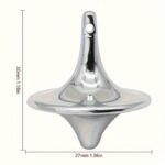 Metal Gyro Spinning Top - Great Accuracy, Durable & Safe For Kids, Vibrant Colors (Yellow, Green, Orange, Red) - Perfect Christmas Stocking Stuffer & Holiday Gift, Spinning Top Toy, Playful Design, Smooth Spinning Mechanism - Image 2