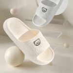 1 Pair Unisex Eva Slippers - Casual Solid Color Slip-On Slides For Summer Indoor Bathroom Shower, Soft Anti-Slip Sole Sandals With Hand Washable Inner & Insole