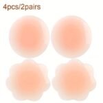 2/6/10Pcs Reusable Silicone Nipple Covers, Seamless Invisible Self-Adhesive Anti-Bulge Nipple Stickers, Women'S Underwear And Accessories - Image 3