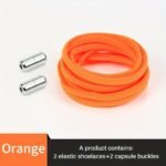 Easy Slip-On No-Tie Elastic Shoelaces With Metal Buckle - Quick Fasten, Machine Washable, Solid Color - Image 24