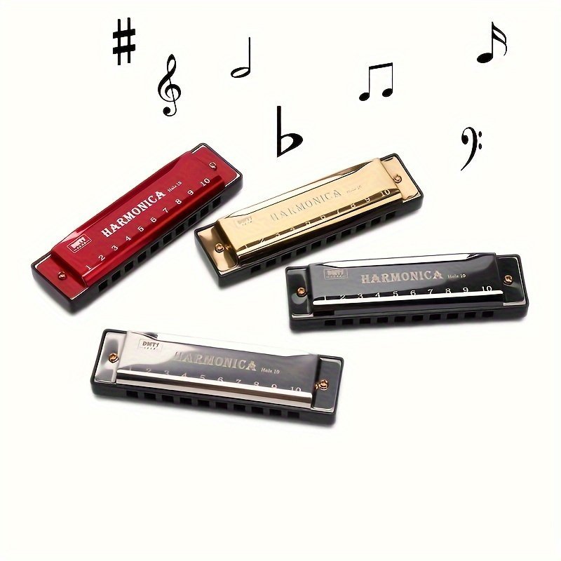 product-fancy-af860577-fbf4-4d40-b91c-0ecf18871969.jpg 1Pc 10 Holes Harmonica Mouth Organ Durable, Puzzle Musical Instrument Teaching, Aids For Beginner Learning, Gifts For Friends - Image 1