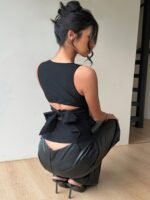 Stylish Summer Fashion Hollow Back Strapless Solid Color Sexy Women'S Tank Top - Image 14