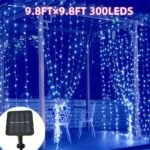 300/200 Led Solar Curtain Lights - 8 Lighting Modes, Fairy Tale Copper Wire Decor For Christmas, Weddings, Home & Garden, Outdoor 298.7Cm X 298.7Cm - Image 15