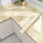 1 Roll Self-Adhesive Marble Texture Kitchen & Bathroom Wallpaper - Removable Peel & Stick Film With White/Gray/Black Marble Pattern, Glossy Finish, Easy Application For Countertops, Walls, Sinks, Shower Doors - Durable Surface Protector, Scratch &, Easy Clean, Peelable Film, Textured Surface, Seamless Matching, Suitable For Cabinets & Desks, Modern Marble Design - Image 32