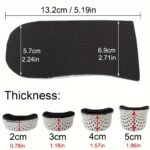 1 Pair Eva Height Increase Insoles - Invisible, Comfortable & Breathable With Shock Absorption, Odor-Neutralizing Design, Available In 3.99Cm, 4.98Cm, And 5.49Cm Sizes - Image 2