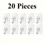 Tenpcs Modern Wall Hooks - Metal Non-Tracking Hook Set For Keys, Hats, Towels - Easy No-Drill Installation, Self-Adhesive For Bathroom, Bedroom, Office, Kitchen Storage - Image 7