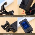 Clip On Guitar Tuner Electronic Clip On Tuner For Most String Instruments Easy Reading Accurate Tuning Tuner Clip For Guitar Green When The Tone Is Accurate, Blue When It Is Inaccurate - Image 8