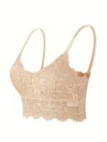 Women'S Hollow Out Wrapped Breast Lace Cami Bras, Anti-Slip Solid Medium Stretch Padded Bra, Women'S Lingerie & Underwear - Image 8