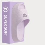 Women'S Thick Sole Non-Slip Eva Slides - Casual Slip-On Beach Indoor/Outdoor Sandals, Cartoon Design, All Seasons, Sizes 36-45, Available In White, Gray, Purple, Green, Black, Pink - Image 7