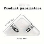 10Pcs Multi-Functional Office Triangle Book Clip - Anti-Roll Plastic File Folder Organizer - Image 2