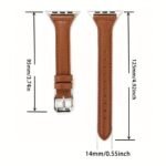Ultra-Thin Synthetic Leather Strap For Apple Watch Strap 38Mm,40Mm,41Mm,42Mm,44Mm,45Mm, 46Mm,49Mm,Superfiber Pu Synthetic Leather,For Iwatch Series 11/10/9/8/7/6/5/4/3/2/1/Ultra/Se - Image 2