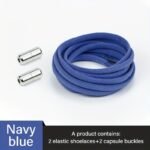 Easy Slip-On No-Tie Elastic Shoelaces With Metal Buckle - Quick Fasten, Machine Washable, Solid Color - Image 9