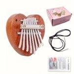 Mini Kalimba Thumb Piano 8-Key Wooden With Hanging Rope, Exquisite Finger Piano Instrument, Ideal Gift For Friends, Valentine'S Day, Adult Beginners - Image 7