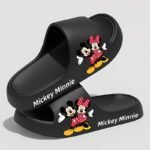1Pc Mickey And Minnie Mouse Eva Slide Sandals - Thick Sole Summer Slippers With Soft Insole And Durable Outsole, Hand Washable Unisex Indoor/Outdoor Slippers For Men And Women, All-Season Comfort For Home And Casual Wear, Fun Design | Comfortable Slippers, Home Slipper - Image 2