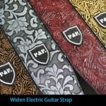 6.35 Cm Guitar Strap Genuine Faux Leather Adjustable Soft Embroidered Belt For Classical Bass Music Hobby Guitar Accessories (Random Pattern) - Image 4