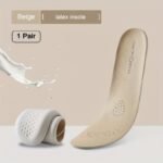 Faux Leather Latex Sports Insole Insoles For Shoes Arch Support Shoe Pads Shock Absorbing - Image 4