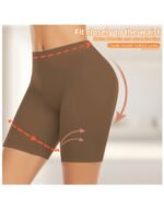 Women'S Plus Simple Shapewear Shorts, Plus Size Solid Tummy Control Butt Lifting Thigh Slimming Boyshorts - Image 4