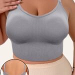 Single Pack 1Xl-4Xl Women'S Plus Size Solid Earth Tone Bra With Removable Pads And Adjustable Straps, Pullover Style Bra In 5 Colors For All Seasons