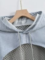 Solid Color Basic American-Style Mesh Hooded Sweatshirt For Women, Trendy And Stylish Top For Sweet And Spicy, New For Spring, Summer, And Autumn 2024, Casual Streetwear Jacket. - Image 7