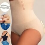1Pc High-Waist Tummy Control Shapewear Panties For Women - Slimming Waist Trainer & Butt Lifter, Postpartum Recovery Underwear With Adjustable Hook Closure, Geometric Pattern, Breathable Fabric, Waist Slimming Panties | Snug Fit Design | Adjustable Closure, Waist Trainer Tummy Control - Image 10