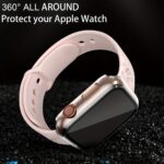 3Pcs For Apple Watch Case Set With Tempered Glass Screen Protector, Anti-Drop Fashion Casual Protective Cover, Compatible With For Apple Watch Series 38/40/41/42/44/45/46/49Mm, Smartwatch Accessories, Smartwatch Protection | Sleek Watch Case | Tempe - Image 4