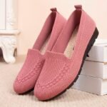 Women'S Knitted Solid Color Loafers, Lightweight Non-Slip Flat Slip On Shoes, Casual Walking Shoes - Image 26