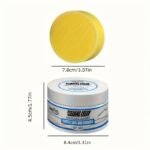 100G/3.53Oz Multi-Purpose Canvas Shoe Cleaner For White Shoes And Sports Shoes, No-Wash Stain Remover With Sponge - Image 2