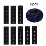 4Pcs Elastic Waistband Extenders For Jeans And Pants - Seamless Instant Button Expansion, Adjustable Comfort Fit For Men And Women, Polyester, Lightweight, Knit Fabric, Secure Button Closure|Knitted Texture|Polyester 100.00% - Image 3