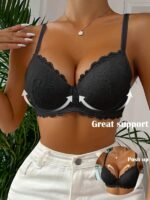 Sexy Lace Women'S Underwear With Steel Ring Gathering Comfortable Bra - Image 2