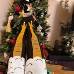 1 Pair Chicken Claw Print Knee-High Socks, 95% Polyester 5% Spandex, Animal Pattern Knit Fabric, Machine Washable, Couple'S Knee-Length Stockings - Image 5