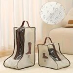 1Pc Elegant Transparent Boot Storage Bag With Handle - Dustproof And Moisture-Resistant, Ideal For Flat Shoes, Ankle Boots, And Long Boots, Dressy Shoes Storage|Sleek Transparent Design|Durable Handle Constructio - Image 8